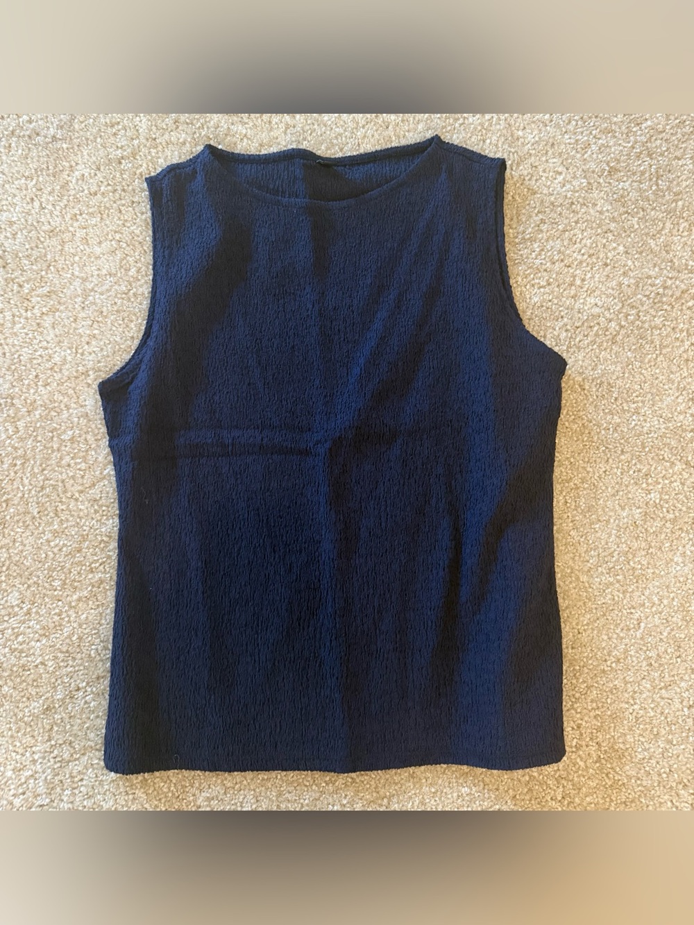 Never worn uniqlo navy blue blouse